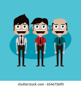 businessman manager at work cartoon vector art illustration
