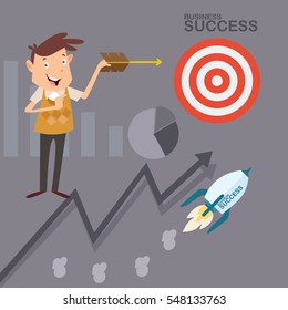 Businessman manager work marketing finance vector