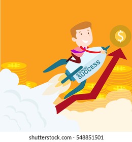Businessman manager work marketing finance vector