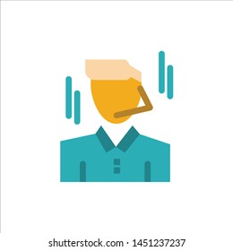 Businessman, Manager, Worker, Man  Flat Color Icon. Vector icon banner Template