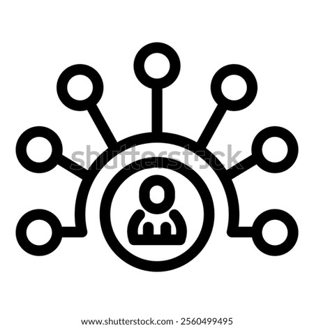 Businessman is managing multiple connections in a network marketing scheme, building a successful downline