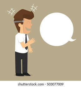 businessman in the mask, the scam. vector