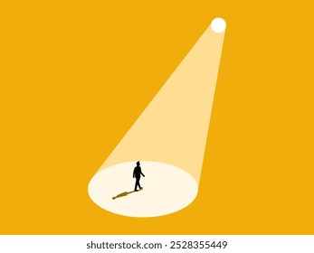 El hombre de negocios se encuentra con la ventana de oportunidad. Vector