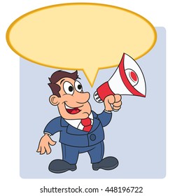 Businessman with megaphone 4
