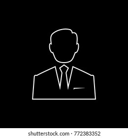 Businessman men vector icon