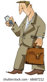 businessman with mobile phone