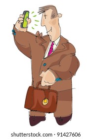 businessman with mobile phone