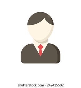 Businessman, modern flat icon