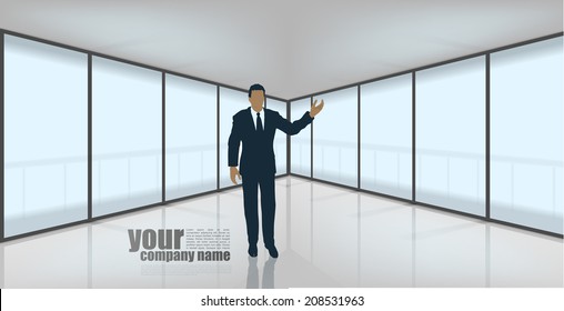 Businessman in Modern Interior