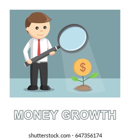 businessman money growth photo text style
