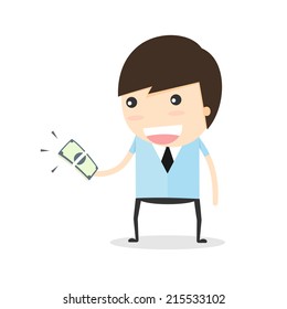 Businessman Money. idea concept