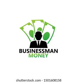 Businessman Money Logo Template Design