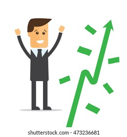 Businessman and money tree vector eps 10