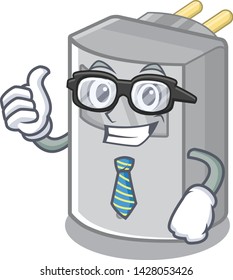 Businessman motion sensor in the cartoon shape