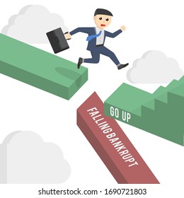 businessman move in the progress design people