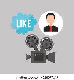 businessman movie film like icons vector illustration eps 10