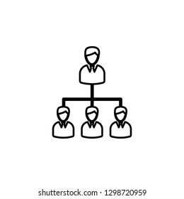 businessman network icon. Simple outline vector of business set for UI and UX, website or mobile application on white background