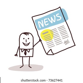businessman & newspaper