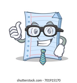 Businessman notebook character cartoon style