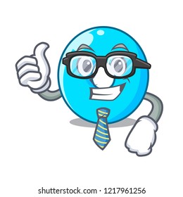 Businessman the number zero on a cartoon