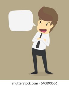 businessman offering the idea.VECTOR