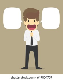 businessman offering the idea.VECTOR