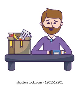 Businessman and office