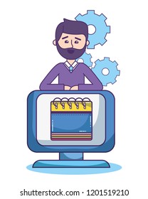 Businessman and office