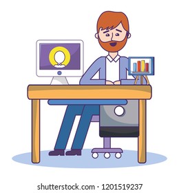 Businessman and office