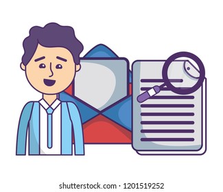 Businessman and office