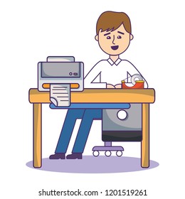 Businessman and office