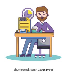 Businessman and office