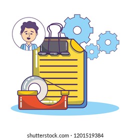 Businessman and office