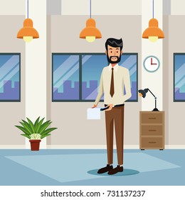 Businessman in office