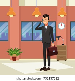 Businessman in office