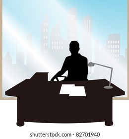 Businessman in office
