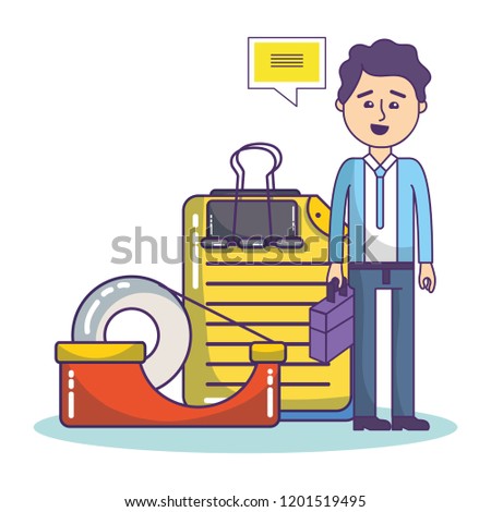 Businessman and office
