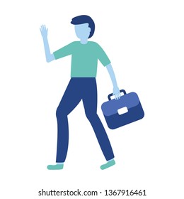 businessman with office briefcase