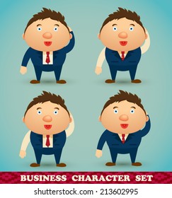 Businessman office character set