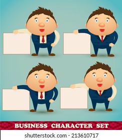 Businessman office character set