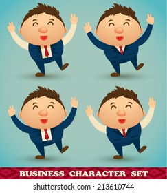 Businessman office character set