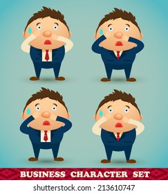 Businessman office character set
