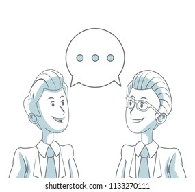 Businessman with office elements