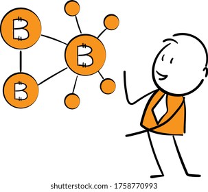 Businessman - Office worker manager and bitcoin network crypto currency concept.
Boy hand drawn doodle line art cartoon design character - isolated vector illustration outline of man.
