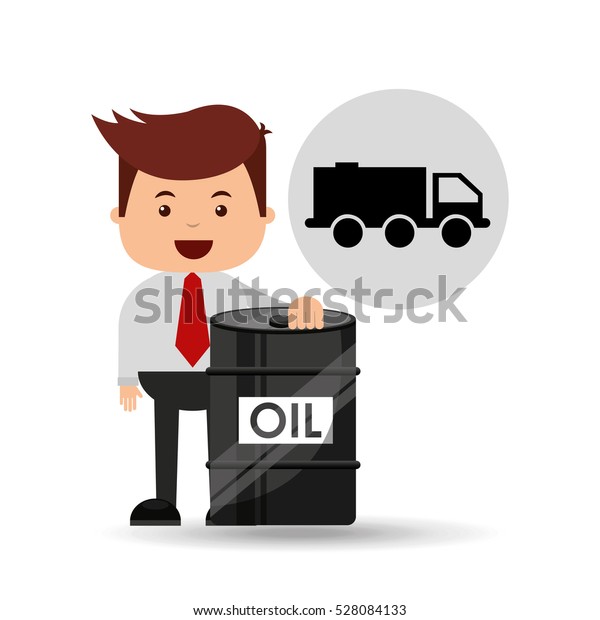 businessman oil industry truck transpsort vector\
illustration eps\
10