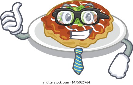 Businessman okonomiyaki in the a mascot shape