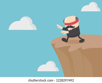 Businessman Older people are blindfolded
