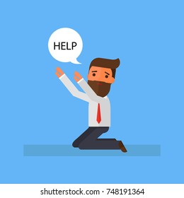 Businessman begging for money with hat clip art Businessman begging for money with hat clip art