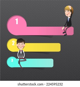 Businessman on labels