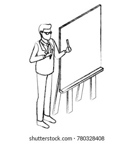 Businessman on presentation
